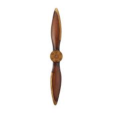 Litton Lane 31 In X 5 In Brown Metal Industrial Airplane Propeller Wall Decor