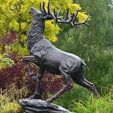 Royal Deer 213cm Bronze Metal Garden Statue