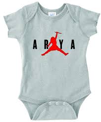 Arya Jordan Infant Baby Bodysuits T Shirts Toddler Youth Kid Shirts Game Of Thrones