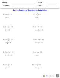 Algebra Equations Worksheets Graphing