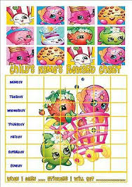 Shopkins B Personalised Reward Chart With Free Stickers And