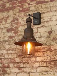 Industrial Wall Light With Various Shades