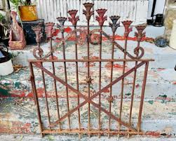 Antique Wrought Cast Iron Gate