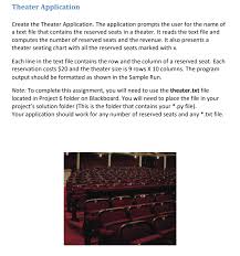 solved theater application create the