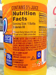 Sunny D Nutrition Label Sunnyd Nutrition Facts 01 Top