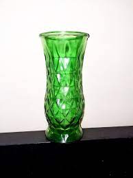Rare Green Depression Glass Vase