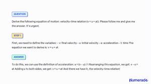 Solved Derive The Equation Of Motion V
