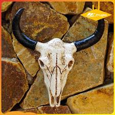 Zylightt Bull Skull Sculpture Cow Skull