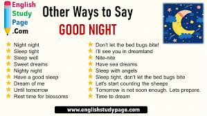 18 other ways to say good night