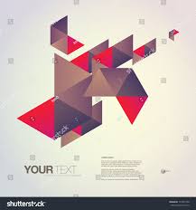 Abstract Cool Triangles Design Your Text Stock Vector