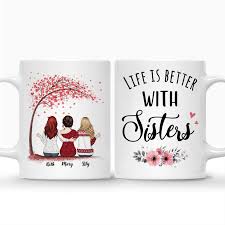 personalized mug for four sisters