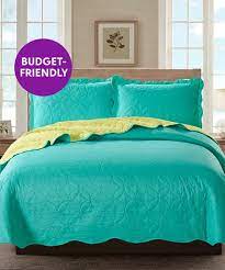 Lime Green Reversible Sherry Quilt Set