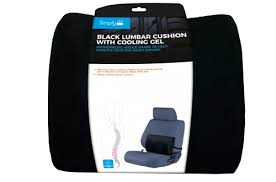 Black Lumbar Cushion With Cooling Gel