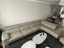dfs leather corner sofa ottoman 1