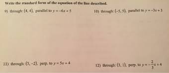 Form Of The Equation Of The Line