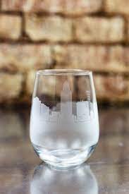 Lincoln Nebraska Skyline Wine Glass And