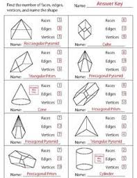 Faces Edges And Vertices Worksheet Worksheet Fun And Printable
