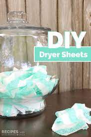 homemade dryer sheets recipes with