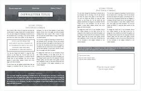 Newsletter Template Black Tie Design Templates For A Outlook