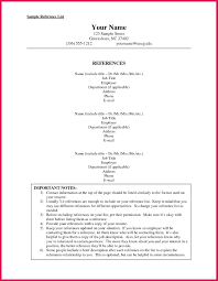 list of references template format for resume reference 