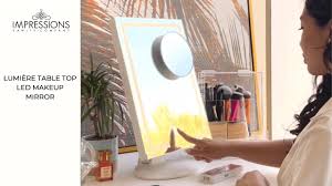 lumière tabletop led makeup mirror with