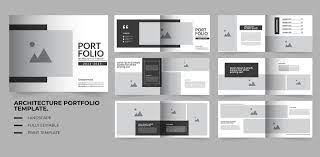 architecture portfolio template vector