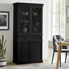 72 in black tall storage cabinet