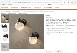 sandy black outdoor led wall mount