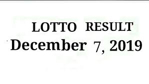 December 7 2019 Lotto Result Official Pcso Lotto Result