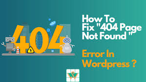 error 404 page not found in wordpress