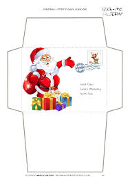 Cute Santa Envelope To Santa Claus Print Out With Stamp 46