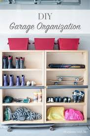 These diy garage shelves are super easy to make yourself, and each set of 4 foot long shelves will only set you back $30! Diy Garage Organization At I M An Organizing Junkie Blog