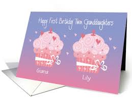 first birthday twin granddaughters