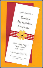 Teacher Appreciation Invitation Wording Teacher Appreciation