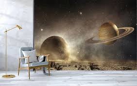 3d Planets Space Wall Mural Wallpaper