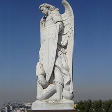 male guardian angel statue st michael