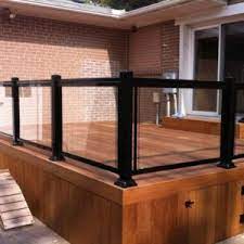 aluminum glass deck privacy glass for