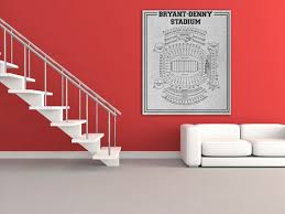 Vintage Print Of Bryant Denny Stadium Seating Chart Alabama