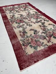 vine flower rug 1960s at