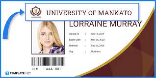 student id card templates exles