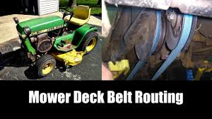 john deere 214 mower deck belt routing