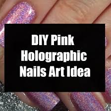 One of the best ways to get them is to use holographic nail. Diy Pink Holographic Nails Art Idea