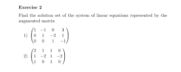Exercise 2 Find The Solution Set Of The