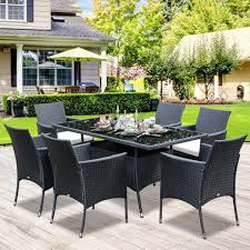 outsunny rattan garden furniture dining
