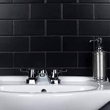 Merola Tile Crown Heights Matte Black 3 In X 6 In Ceramic Wall Take Home Tile Sample