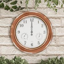 Nature Spring Copper Clock Thermometer