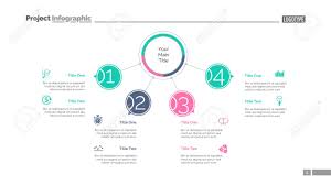 Four Points Process Chart Slide Template Business Data Flow