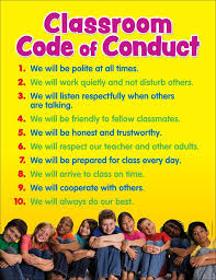 Classroom Code Of Conduct Chart Reproducible Pages On The