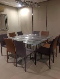 Elegant Glass Dining Table 8 Seater