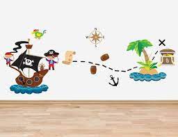 pirate theme decal set wall stickers